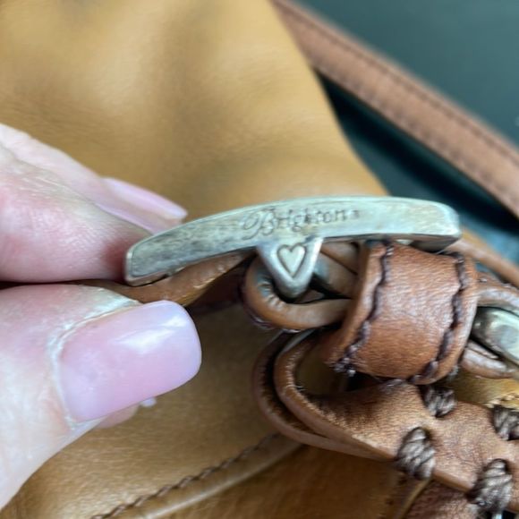 Brighton Caramel Leather Crossbody Bag - Picture 16 of 16